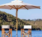 GU1003 TEAK Centre Pole Garden Umbrella Teak Wood - Image 6