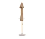 GU1003 TEAK Centre Pole Garden Umbrella Teak Wood - Image 2