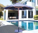 GU1003 Teak Centre Pole Garden Umbrella - Image 6
