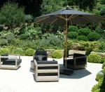 GU1003 Teak Centre Pole Garden Umbrella