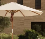 GU1003 Teak Centre Pole Garden Umbrella - Image 2
