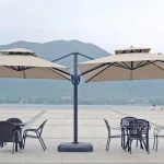 GU603A Khaki Double Sided Cantilever Umbrella