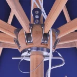 Galtech Commercial Market Umbrella Indo Teak 8 Ribs